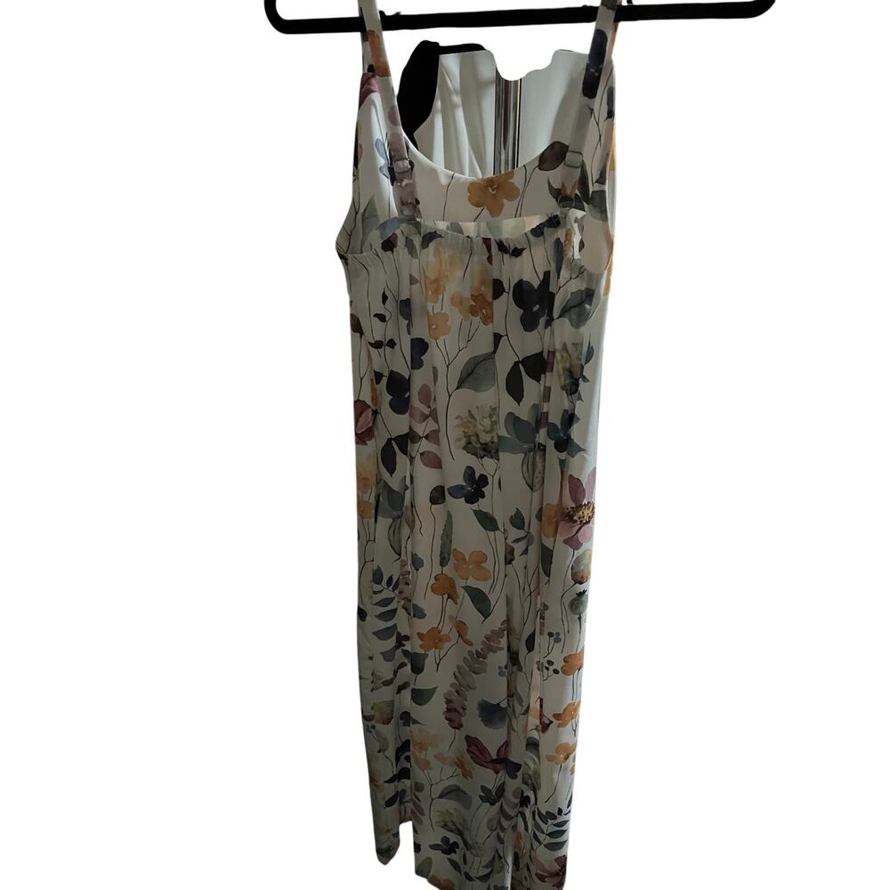 NWOT S EMERY ROSE Watercolor Floral Jumpsuit Wide Leg Spaghetti Strap Boho - Picture 5 of 6